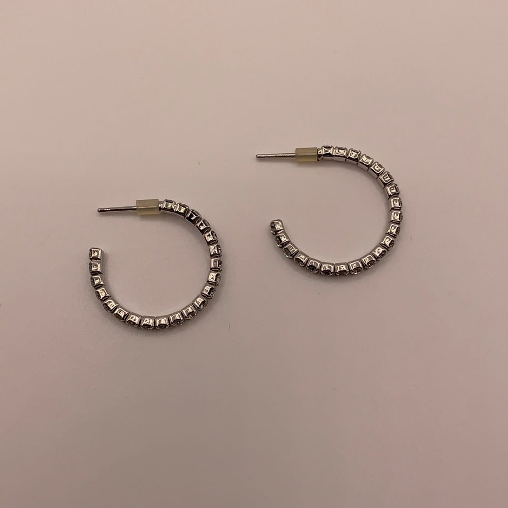 Jest Jewels Silver-tone Hoop Earrings